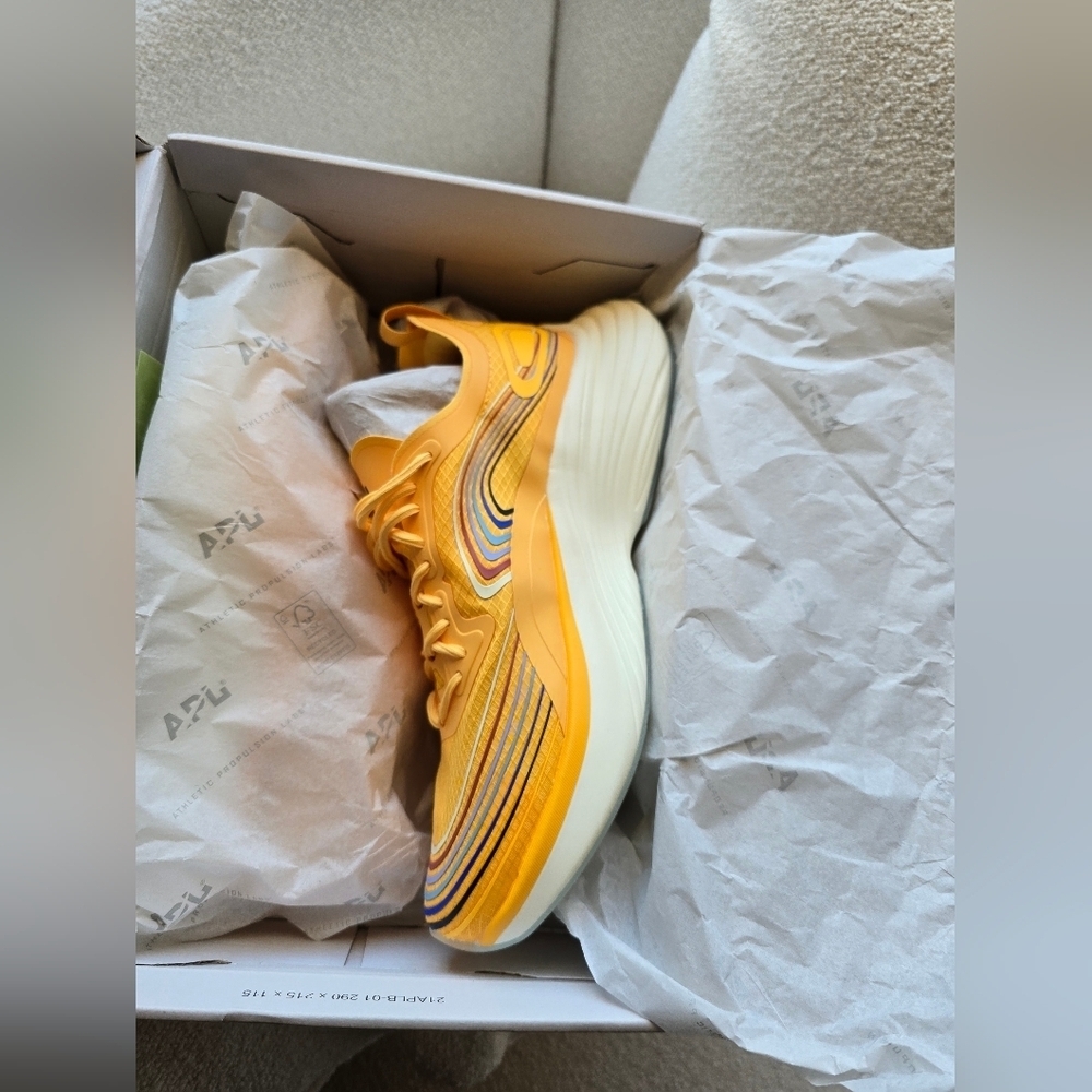 NIB! APL, Women's Streamline, Marigold/Midnight/Multi, Size 8, MSRP $350